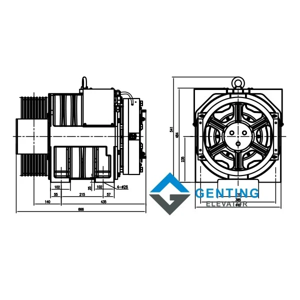 TORINDRIVE elevator traction machine ER5 drawing TORINDRIVE elevator traction machine ER5 drawing